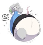 anthro big_butt black_bottomwear black_clothing black_skirt blue_clothing blue_topwear blue_vest bottomwear butt butt_expansion clothed clothed_anthro clothed_female clothing ear_piercing ear_ring eating eating_food expansion female female_anthro food fruit fur furgonomics grey_body grey_ears grey_fur grey_hair hair huge_butt hyper hyper_butt interrobang monobutt monobutt_expansion non-furgonomic panties pawpads pear pear-shaped_figure piercing pink_pawpads pink_tail plant ponytail ring_piercing shirt skirt solo speech_bubble stuttering surprise tail tail_through_skirt text topwear transformation underwear vest white_clothing white_panties white_shirt white_topwear white_underwear wide_hips maddeku monobutt_may elisa_(maddeku) fancy_rat mammal murid murine rat rodent 2024 colored english_description english_text hi_res