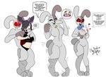 after_vore blush bow_tie bunny_costume chest_tuft clothing costume duo eyebrows eyelashes female forced forced_transformation hair heart_symbol plushie plushie_pred red_eyes shocked smile soft_vore stretching_face teeth transformation tuft vore zipper hacsaw five_nights_at_freddy's five_nights_at_freddy's:_security_breach scottgames steel_wool_studios vanny_(fnaf) animate_inanimate human living_plushie mammal hi_res watermark intersex_(lore)