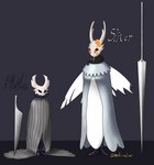 2_horns anthro clothing duo female glowing horn mask size_difference weapon medicinal_succ hollow_knight team_cherry phila_(medicinalsucc) sliver_(medicinalsucc) the_infection_(hollow_knight) humanoid infected_(species) vessel_(species) absurd_res hi_res