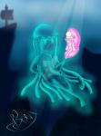 duo female glowing nude sea underwater water medusea_(b3lcats) animal_humanoid bivalve bivalve_humanoid cnidarian cnidarian_humanoid humanoid jellyfish_humanoid marine marine_humanoid medusozoan medusozoan_humanoid mollusk mollusk_humanoid