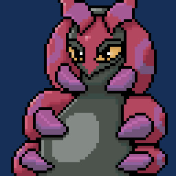 feral male solo stare cimche nintendo pokemon idle generation_5_pokemon pokemon_(species) scolipede 1:1 alpha_channel low_res