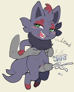 anthro anthro_focus blush bodily_fluids cum cumshot dangling_legs dialogue disembodied_hand disembodied_penis drooling duo ejaculation erection female female_focus feral fleshlight_position from_behind_position fur genital_fluids genitals grabbing_from_behind green_eyes grey_body grey_fur grinding half-closed_eyes holding_partner jagged_teeth looking_back looking_pleasured male male/female narrowed_eyes open_mouth orgasm orgasm_from_pussyjob penis pussyjob saliva seductive semi-anthro sex solo_focus talking_to_another text vaginal_fluids vaginal_fluids_on_penis vulva itsunknownanon nintendo pokemon anon generation_5_pokemon pokemon_(species) zorua 4:5 english_text hi_res