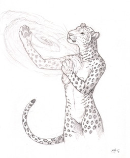 anthro areola breasts female genitals nipples solo vulva autumn_sunrise felid leopard mammal pantherine 2020 hi_res traditional_media_(artwork)