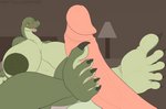 5_toes anthro bedroom belly big_breasts big_penis black_claws breasts claws countershading curvy_figure duo feet female female_focus foot_fetish foot_focus foot_play footjob genitals green_body half-closed_eyes huge_penis humanoid_feet humanoid_genitalia humanoid_penis hyper hyper_genitalia hyper_penis male male/female mature_anthro mature_female narrowed_eyes penis plantigrade red_eyes sex smile solo_focus spread_toes toe_claws toes vein voluptuous yellow_sclera conditional_dnp reptilligator zp92 margret_stalizburg scalie 2021 flat_colors hi_res