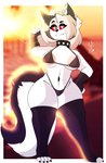 anthro breasts ear_piercing ear_ring female hair nipple_outline piercing ring_piercing solo tani_d helluva_boss mythology loona_(helluva_boss) canid canid_demon canine demon hellhound mammal mythological_canine mythological_creature digital_media_(artwork) hi_res