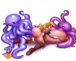 ambiguous_gender bestiality big_breasts breasts female female_on_feral feral group hair huge_breasts human_on_feral hyper hyper_breasts interspecies simple_background tentacles white_background wide_hips bigbig cephalopod coleoid human mammal marine mollusk octopodiform 5:4