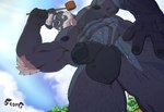 abdominal_scar abs arm_tuft balls barazoku bathing beard beard_ponytail belly_hair biceps black_sclera blue_body blue_nipples blue_penis body_hair chest_hair chest_scar cloud elbow_tuft facial_hair facial_piercing fangs flaccid forearm_muscles foreskin genitals hair hairy hand_on_leg hand_on_thigh happy_trail horn leg_hair looking_aside low-angle_view male manly mature_male muscular muscular_legs muscular_thighs navel nipples nose_piercing nose_ring nude obliques pecs penis piercing plant pouring_onto_self pouring_water ring_piercing scar solo standing stubble teeth tree triceps tuft washing_self water water_droplets white_hair worm's-eye_view yellow_eyes nsfwshamecave stangart asian_mythology east_asian_mythology japanese_mythology mythology demon horned_humanoid humanoid oni yokai 2024 hi_res