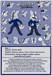 abstract_background angry anthro blep border bottomwear clothing countershade_face countershading eyes_closed footwear information male open_mouth pants sad shirt shoes solo tail text tongue tongue_out topwear white_border blackmore rodolfo_sanchez canid canine canis iberian_wolf mammal wolf absurd_res english_text hi_res model_sheet