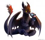 alien black_scales blue_fur bluekomadori cute dragon eye_contact feral fur hanging holding how_to_train_your_dragon lilo_and_stitch night_fury plain_background sitting smile stitch tail_fin toothless white_background wings
Rating: Safe
Score: 8
User: Toothless-chan
Date: January 17, 2014
