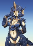 blue_hair breasts ear_frill female frill_(anatomy) hair horn outside simple_background solo tail yellow_eyes barbariank dungeons_and_dragons hasbro mythology wizards_of_the_coast blue_dragon_(barbariank) animal_humanoid dragon dragon_humanoid humanoid mythological_creature mythological_scalie scalie portrait three-quarter_portrait