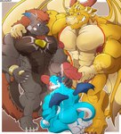abs anthro barazoku biceps big_penis bodily_fluids cum cum_in_mouth cum_inside cum_on_face cumshot ejaculation erection fellatio genital_fluids genitals group group_sex horn humanoid_genitalia humanoid_penis hyper male muscular muscular_anthro muscular_male nipples nude oral pecs penile penis precum sex tail threesome incrediblecrocodile anothereidos_of_dragon_vein_r lifewonders mythology tokyo_afterschool_summoners barboros_(anothereidos_r) ophion_(tas) dragon kobold mythological_creature mythological_scalie scalie winged_kobold hi_res