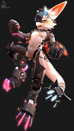 action_pose anthro black_background blue_eyes cybernetic_limb cybernetics eyewear eyewear_on_head featureless_crotch goggles goggles_on_head kemono machine male open_mouth pose simple_background slim solo star_eyes suspension three-quarter_view white_body nekokaii mythology fructose_(fructose_c) dragon mythological_creature mythological_scalie scalie 3d_(artwork) absurd_res digital_media_(artwork) hi_res signature