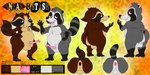 anthro anus balls big_butt brown_body brown_fur butt duo fur genitals grey_body grey_fur male nude overweight penis slightly_chubby thick_thighs amateurcooper sneak_(amateurcooper) stash_(amateurcooper) mammal procyonid raccoon 2:1 model_sheet