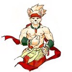 abs anthro biceps clothing collar eyes_closed fur hair male muscular muscular_anthro muscular_male nipples pecs shirtless_male simple_background smile smiling_at_viewer solo white_body white_fur ainro elysium_above dong_xuan canid canine canis domestic_dog mammal