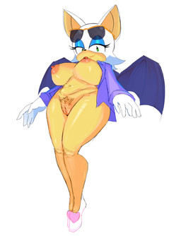 anthro bat_wings big_breasts breasts clothing eyewear eyewear_on_head female genitals huge_breasts jacket looking_at_viewer membrane_(anatomy) membranous_wings mostly_nude nipples pubes simple_background smile solo sunglasses sunglasses_on_head topwear vulva white_background wings edalv sega sonic_the_hedgehog_(series) the_murder_of_sonic_the_hedgehog rouge_the_bat bat mammal absurd_res hi_res