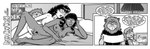 2021 anthro bed brave_new_world_(style_wager) breasts chest_tuft clitoral_hood clothed clothing comic daisy_moore daria_stone dark_body dark_skin dialogue english_text eyewear felid female female/female fingering fran_stanowsky fur furniture geek_pride_day genitals glasses greyscale ground_squirrel group hair holding_object human lion looking_back lying male mammal monochrome not_furry_focus nude on_bed on_side pantherine pigtails pillow plushie prairie_dog pubes pussy rodent sciurid shirt simba_pryde spread_legs spreading style_wager tank_top text topwear tuft vaginal vaginal_fingering