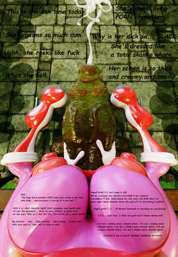 areola balls big_balls big_breasts big_nipples big_penis bodily_fluids breasts clothing cum cumshot dress ejaculation first_person_view footwear genital_fluids genitals gloves gynomorph handwear high_heels huge_balls huge_penis intersex latex nipples penis profanity shoes smegma text thoughts vein sanory sega sonic_the_hedgehog_(series) amy_rose absurd_res english_text hi_res