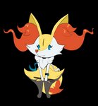 anthro arm_tuft black_body black_fur cheek_tuft chibi ear_tuft facial_tuft female fur holding_object orange_body orange_fur orange_nose shoulder_tuft simple_background solo transparent_background tuft white_body white_fur yellow_body yellow_fur eryz nintendo pokemon braixen canid canine generation_6_pokemon mammal pokemon_(species) 2020 alpha_channel hi_res signature