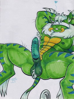 animal_genitalia anthro armpit_fetish armpit_hair ball_tuft balls blindfold bodily_fluids body_hair butt ear_piercing ear_tag erection genital_fluids genitals green_body green_penis hair hands_behind_head heart_symbol hooves male markings muscular muscular_male nipples penile_spines penis piercing precum presenting presenting_penis raised_arms reclining ridged_penis ruff saggy_balls scales scutes sheath smile solo striped_markings striped_tail stripes tail tail_markings tail_tuft tuft tusks unguligrade ventral_scales whiskers littlestfuzz byrne_(littlestfuzz) fuzzmonster 2024 3:4 absurd_res hi_res marker_(artwork) traditional_media_(artwork)
