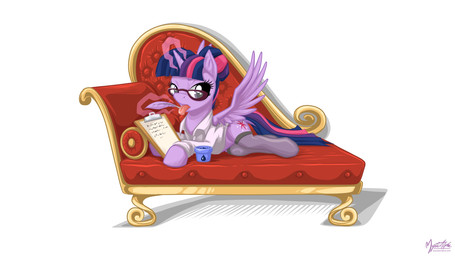 clipboard clothing cutie_mark eyewear feathered_wings feathers female feral fur furniture glasses glowing hair horn horn_magic ink inkwell legwear levitating_object levitation licking looking_at_viewer loose_feather lying magic multicolored_hair purple_body purple_eyes purple_feathers purple_fur purple_hair quadruped quill simple_background sofa solo stockings tail text tongue tongue_out two_tone_hair white_background wings writing_utensil mysticalpha friendship_is_magic hasbro my_little_pony mythology twilight_sparkle_(mlp) equid equine mammal mythological_creature mythological_equine winged_unicorn 16:9 2013 digital_media_(artwork) hi_res url widescreen