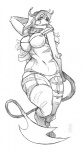 anthro anthrofied biped breasts butt clothed clothing curvy_anthro curvy_female curvy_figure female fur garter_straps gloves_(marking) hair leg_markings legwear long_hair markings navel panties pencil pokemorph pose skimpy smile socks_(marking) solo standing stockings striped_back striped_body striped_butt striped_fur striped_legs stripes tail underwear fydbac nintendo pokemon ampz fan_character generation_1_pokemon mammal pokemon_(species) raichu rodent 2010 black_and_white monochrome