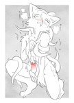 ahegao anthro bodily_fluids bound cum cumshot ejaculation genital_fluids genitals humanoid_genitalia humanoid_penis kneeling looking_pleasured male penis shaking solo sweat tentacles trembling saveslot canid canine fox mammal hi_res