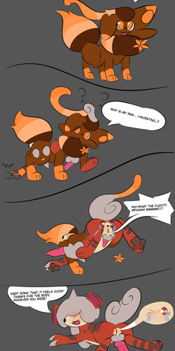 ambiguous_gender animal_genitalia anus anus_blush anus_transformation balls blush blush_lines bodily_fluids body_part_transformation brown_body brown_fur butt_transformation cheek_tuft claws crying duo facial_tuft female feral flower fluffy fluffy_tail forced forced_transformation four_frame_image four_frame_sequence fully_sheathed fur genital_fluids genitals grey_background grey_balls grey_body grey_fur head_tuft herm herm/male intersex intersex/male male male/ambiguous neck_tuft orange_body orange_fur pawpads paws penis pink_penis plant plumeria profanity rape sex sheath simple_background stripes tail tears text transformation transformation_sequence tuft upside_down_transformation rory_arctic_fox nintendo pokemon rory_(rory_arctic_fox) canid canine canis generation_8_pokemon hisuian_form hisuian_growlithe hisuian_zorua mammal pokemon_(species) regional_form_(pokemon) absurd_res english_text hi_res sequence