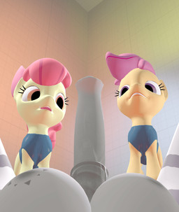 adult_on_young age_difference animal_genitalia animal_penis clothing equine_genitalia equine_penis female feral first_person_view genitals group gynomorph gynomorph/female intersex intersex/female looking_at_genitalia one-piece_swimsuit penis school_swimsuit swimwear trio young valenzrsa friendship_is_magic hasbro my_little_pony apple_bloom_(mlp) scootaloo_(mlp) zecora_(mlp) equid equine horse mammal pony 3d_(artwork) digital_media_(artwork) hi_res