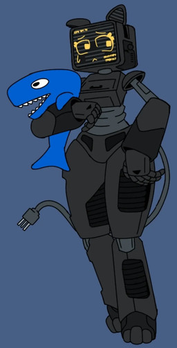 anthro black_face black_inner_ear black_screen bodily_fluids cable_tail electrical_plug electrical_plug_tail eyebrows eyelashes female fingers for_a_head grey_body grey_inner_ear holding_object holding_plushie looking_away machine metallic_body noseless orange_eyes plushie prototype screen screen_face simple_background solo standing sweat tail thick_thighs wide_hips worried zero_pictured hightower_(artist) fuch!_(copyright) pur_prototype domestic_cat felid feline felis mammal monitor_head object_head robot robot_anthro screen_head digital_media_(artwork) hi_res