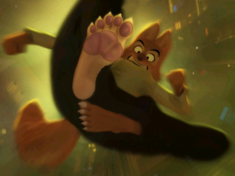 5_toes action_pose angry anthro barefoot black_bottomwear black_clothing black_pants bottomwear cheek_tuft claws clothed clothing detailed_background eyebrow_piercing eyebrows facial_piercing facial_tuft feet female fluffy fluffy_tail flying_kick foot_fetish foot_focus foot_shot fur humanoid_feet kick lightened_soles lights midair orange_body orange_fur pants pawpads paws piercing pink_nose pink_pawpads plantigrade pose screenshot_redraw shirt soles solo tail toe_claws toes topwear tuft white_clothing white_shirt white_topwear brunisdraws third-party_edit dreamworks the_bad_guys diane_foxington canid canine fox mammal detailed draw_over full-length_portrait hi_res portrait shaded