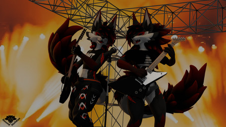 anthro breasts butt concert detailed_background duo eyeliner female freckled_arms freckled_face freckled_legs freckled_shoulders freckled_thighs freckles highlights_(coloring) hug makeup male male/female markings medium_breasts red_eyeliner red_eyes red_highlights tail whiskers hound_helldan mythology hound_(hound_helldan) jessika_(hound_helldan) canid canid_demon canine demon hellhound hybrid mammal mythological_canine mythological_creature novabeast 16:9 3d_(artwork) 4k absurd_res blender_(artwork) digital_media_(artwork) hi_res watermark widescreen brother_(lore) brother_and_sister_(lore) sibling_(lore) sister_(lore) twins_(lore)