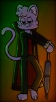 anthro clothed clothing costume female fur hair halloween_costume happy holidays simple_background smile solo tail text umbrella vampire_costume eggnaug halloween lucy_(eggnaug) domestic_cat felid feline felis mammal 2023 colored digital_drawing_(artwork) digital_media_(artwork) hi_res url