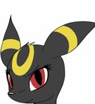 black_body black_fur fur living_image looking_at_viewer red_eyes simple_background smile solo white_background nintendo pokemon eeveelution generation_2_pokemon pokemon_(species) umbreon