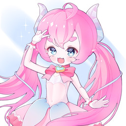 2_horns 5_fingers bangs bent_arm blue_background blue_eyes blue_horn blue_ribbon blush bow_tie clothed clothed_female clothed_humanoid clothing dress eyebrow_through_hair eyebrows eyelashes female fingers flat_chested gloves hair handwear horn humanoid_pointy_ears light multicolored_clothing multicolored_dress navel noseless not_furry open_mouth open_smile pigtails pink_bow_tie pink_eyebrows pink_hair pink_tongue pointy_ears simple_background smile solo sparkles tan_body tan_skin tongue translucent translucent_hair white_clothing white_gloves white_handwear akane_stradanya vtuber chibidoki horned_humanoid humanoid 1:1 2021 absurd_res colored digital_drawing_(artwork) digital_media_(artwork) english_description half-length_portrait hi_res lighting portrait shaded