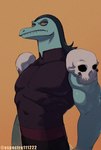 abstract_background anthro biceps black_hair grey_body grey_scales hair long_hair male muscular muscular_anthro muscular_arms muscular_male pecs scales sharp_teeth snaggle_teeth snout solo teeth text yellow_eyes espectro111222 disney star_vs._the_forces_of_evil toffee_(svtfoe) lizard reptile scalie septarian 2025 artist_name digital_drawing_(artwork) digital_media_(artwork) hi_res watermark