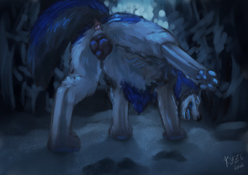 anatomically_correct anatomically_correct_genitalia anatomically_correct_vulva animal_genitalia animal_vulva anus blurred_background butt canine_genitalia canine_vulva digitigrade female feral fur genitals grey_body grey_fur looking_at_viewer open_mouth quadruped raised_leg raised_tail rear_view snow solo tail under_view vulva el_kyze frosty_(frosty_boyo) canid canine canis mammal wolf black_and_blue hi_res monochrome