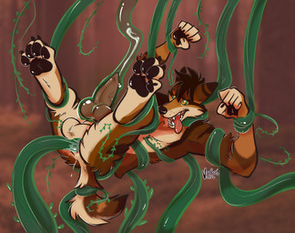 anal anal_penetration anthro ejaculation hypnosis hypnotic_eyes male mind_control open_mouth paws penetration penis_in_tentacle plant plant_sex ringed_eyes sex solo tentacle_penetration tentacle_sex tentacles tongue tongue_out vines valbits traky canid canine mammal hi_res
