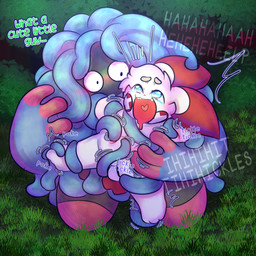 amused anthro begging blush bodily_fluids crying_laughing drooling_laughing duo feet female flirting forest forest_background implied_permanent kidnapping laugh male male/female nature nature_background night permanent permanent_tickling plant restrained restrained_arms restrained_by_tentacles restrained_legs restraints sharp_teeth tears teeth tentacles tickle_fetish tickling tickling_armpits tickling_belly tickling_feet ticklish_male torture trapped tree conditional_dnp tuvandalist nintendo pokemon brandy_(tuvandalist) vinnie_(tuvandalist) generation_3_pokemon generation_4_pokemon plusle pokemon_(species) tangrowth 1:1 hi_res shaded