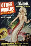 1949 20th_century ancient_art apode breasts cover draconcopode female hair hi_res humanoid lamia legless magazine_cover malcolm_h._smith nude public_domain reptile scalie serpentine snake solo split_form tail text traditional_media_(artwork)