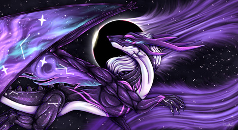 female feral galaxy solo space tail wings dashasalty mythology nova_(thermalisation) dragon mythological_creature mythological_scalie scalie hi_res