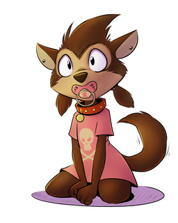 anthro bottomwear clothed clothing collar ear_piercing female fur hair object_in_mouth pacifier pacifier_in_mouth piercing pink_bottomwear pink_clothing pink_skirt simple_background sitting sitting_on_ground skirt solo topwear white_background young young_anthro young_female robin_dassen hotel_transylvania mythology winnie_werewolf_(hotel_transylvania) canid canine canis mammal mythological_canine mythological_creature werecanid werecanine werecreature werewolf wolf 4:5 absurd_res digital_media_(artwork) hi_res