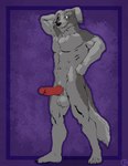 animal_genitalia animal_penis anthro balls canine_genitalia canine_penis erection fur genitals grey_body grey_fur hyrum knot knotted_penis looking_at_viewer male nude penis simple_background solo tail dbruin apawcalyptic canid canine canis domestic_dog hunting_dog irish_wolfhound mammal sighthound digital_media_(artwork) hi_res