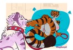 anthro duo feet female foot_fetish foot_lick foot_play licking male male/female tongue magikarpii dreamworks kung_fu_panda master_tigress felid mammal pantherine tiger absurd_res adobe_photoshop_(artwork) digital_media_(artwork) hi_res