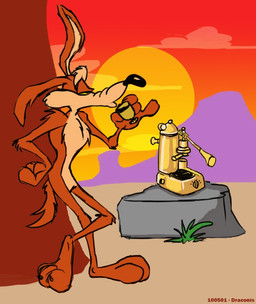 3_toes 4_fingers abstract_background anthro appliance arched_back arched_soles arm_support arm_tuft athletic athletic_anthro athletic_male belly bent_leg beverage biped black_eyes black_nose brown_body brown_fur calf_tuft canyon casual_nudity chest_tuft claws cloud cloudy_sky coffee coffee_cup coffee_machine coffee_maker container cup desert drinking_coffee elbow_tuft expresso eyebrows feet fingers fist fist_on_hip fluffy fluffy_chest fur gradient_sky half-closed_eyes hand_on_hip hand_on_own_hip holding_coffee_cup holding_container holding_cup holding_object humanoid_hands humanoid_heel kitchen_appliance knee_tuft leaning leaning_backward leaning_on_elbow leaning_on_wall leg_tuft male morning multicolored_body multicolored_fur narrowed_eyes nude one_ear_up paws pecs plant plantigrade pose raised_finger red_sky rock sand shoulder_tuft shrub sketchy skinny sky skyscape soles solo standing sun sunrise tan_belly tan_body tan_eyebrows tan_fur text toe_claws toes tuft two_tone_body two_tone_fur wide_hips yellow_sclera yellow_sky stevethedragon looney_tunes warner_brothers wile_e._coyote canid canine canis coyote mammal 2010 artist_name colored dated digital_drawing_(artwork) digital_media_(artwork) flat_colors pinup shaded sketch