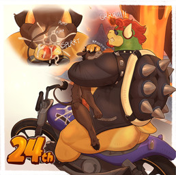 anal anal_penetration anthro anthro_on_anthro anthro_penetrated anthro_penetrating anthro_penetrating_anthro balls balls_deep big_balls biker blue_body blue_scales blush bodily_fluids brown_body brown_fur butt clothing collar cum cum_in_ass cum_inside cumshot duo ejaculation eyebrows eyewear facial_hair fingerless_gloves footwear from_front_position fur genital_fluids genitals gloves goatee hair handwear heart_eyes heart_symbol hooves horn jacket larger_male lava leather leather_clothing leather_jacket leather_topwear male male/male male_penetrated male_penetrating male_penetrating_male mastery_position motorcycle on_motorcycle penetration penile penile_penetration penis_in_ass red_hair scales sex shell shoes short_tail size_difference smaller_male smaller_penetrated spiked_collar spiked_shell spikes spikes_(anatomy) sunglasses tail thick_eyebrows topwear vehicle volcano wearing_sunglasses wide_eyed yellow_body yellow_scales krampusivyy mario_bros mario_kart mario_kart_world nintendo biker_bowser bowser donkobo asinus donkey equid equine koopa mammal reptile scalie yoshi hi_res