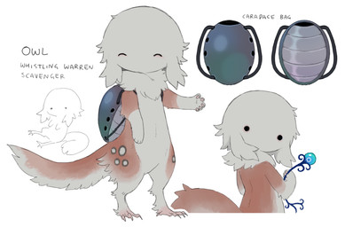 ^_^ ambiguous_anthro ambiguous_gender anthro bag cheek_tuft countershading eyes_closed facial_tuft fur gloves_(marking) handpaw looking_at_viewer markings neck_tuft orange_body orange_fur orange_tail paws simple_background sketch_inset smile solid_circle_eyes solo spots spotted_body spotted_fur tail tan_body tan_countershading tan_fur text tuft white_background jejejunum owl_(jejejunum) fraid_(species) 2026 character_name digital_drawing_(artwork) digital_media_(artwork) english_text firealpaca_(artwork) full-length_portrait hi_res model_sheet multiple_images portrait