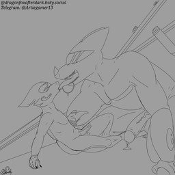 aircraft anthro bodily_fluids dripping duo erection extreme_french_kiss french_kissing genital_fluids genitals kissing looming_over machine male male/male oral penis penis_size_difference precum precum_drip saliva saliva_string size_difference vehicle fledgedragonfox aeromorph living_aircraft living_machine living_vehicle 1:1 monochrome