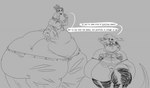 anthro belly big_belly big_butt butt dialogue duo femboy girly_pred girly_prey huge_butt hyper hyper_butt imminent_vore juicy_legs long_neck male male/male male_pred male_prey oral_vore overweight overweight_male tail text thick_thighs vore ujanskiy hazbin_hotel angel_dust ujanskiy_(character) arachnid arthropod demon reptile scalie snake spider spider_demon english_text monochrome