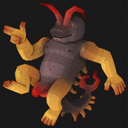 abstract_art anthro cubism flaccid foreskin genitals low_poly male multi_leg multi_limb penis polygonal_body red_penis simple_background slightly_chubby slightly_chubby_male solo ravuer arthropod millipede myriapod 1:1 hi_res