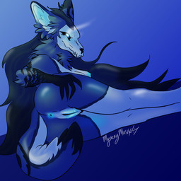 anthro big_breasts bone breasts female fern genitals skull skull_head solo spread_legs spreading tail thick_thighs vulva wide_hips mysterymusix american_mythology indigenous_north_american_mythology mythology north_american_mythology deer hybrid mammal wendigo 1:1 hi_res